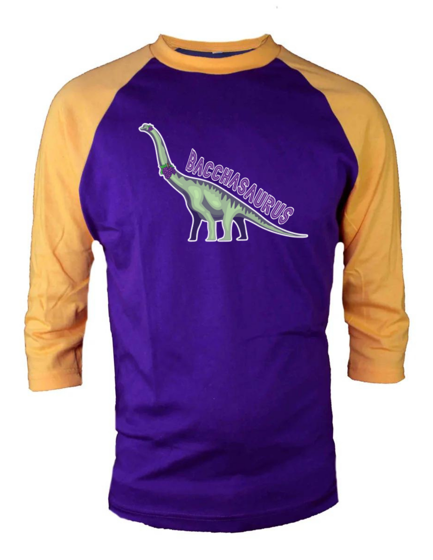 Bacchasaurus Unisex Raglan Baseball Tee