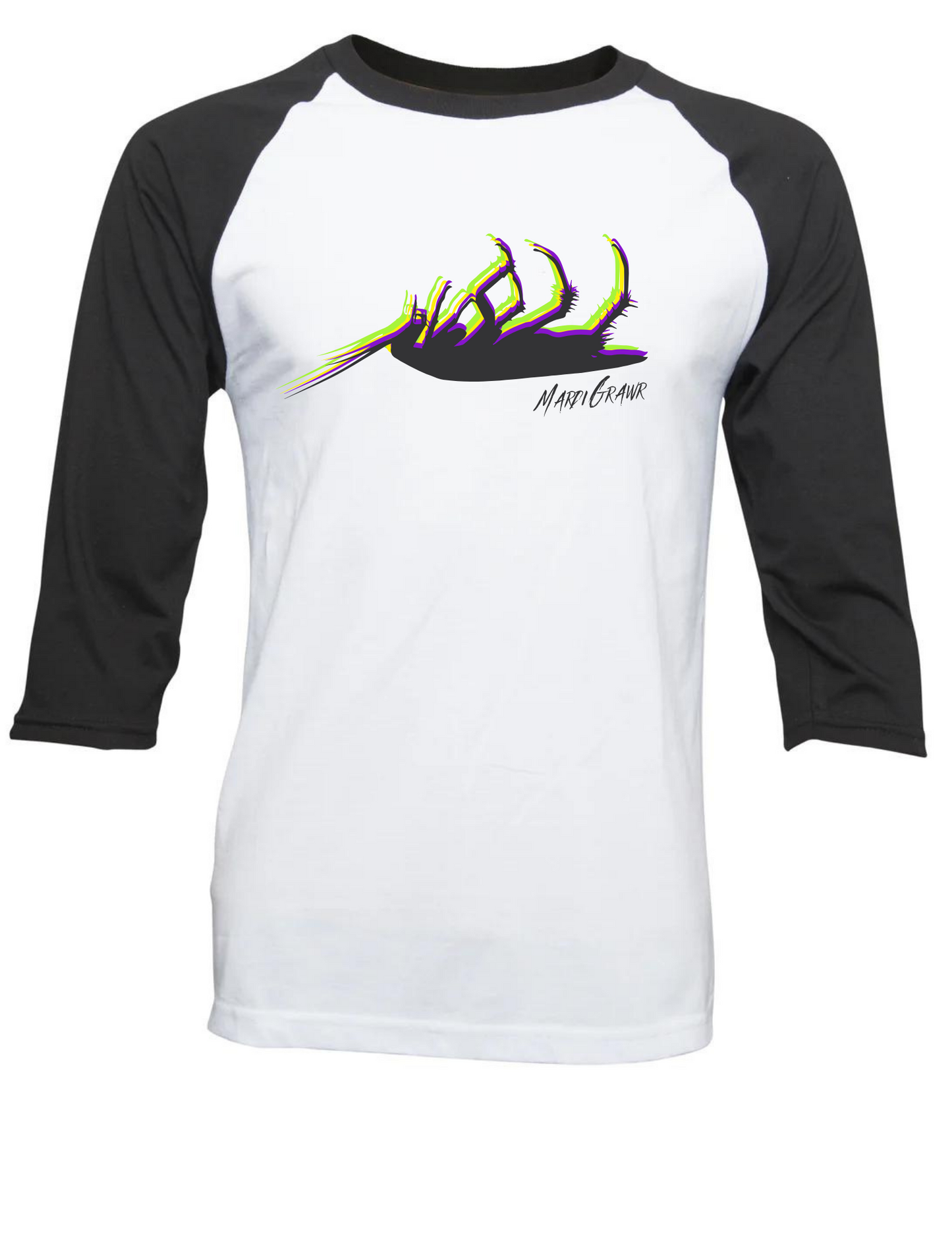 Mardi Grawr Roach - Unisex Raglan Baseball Tee